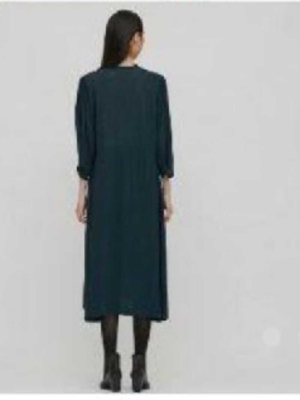 Uniqlo - Lemaire U Bow Tie 3/4 Sleeve Dress 291-430967(03-16) | Small | Navy - Picture 13 of 16